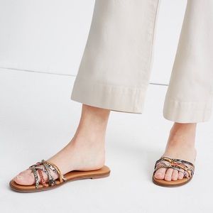 Madewell The Tracie Crisscross Slide Sandal Snake